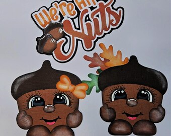 WE'RE all NUTS fall paper piecing 3D die cut set for premade scrapbook pages, album, cards by Rhonda