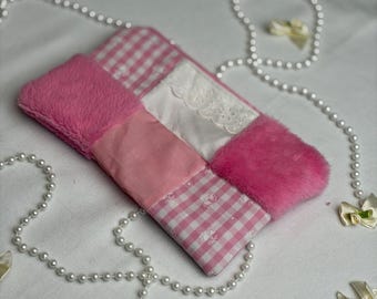 Unique Patchwork Cosmetic Bag – Handmade Makeup Pouch
