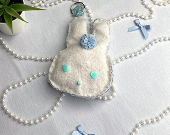 Fluffy Bunny Keychain