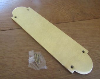 FINGER DOOR PUSH Regency victorian plain Finger plate push door old style door plate Solid brass