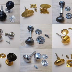 RIM LOCK DOOR Knobs old vintage retro vintage style lever latch mortise door knobs oval round Victorian Georgian