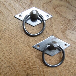Rustic RING PULL handle Vintage Ring drop handle rustic old retro style furniture Cupboard Drawer door cabinet pull
