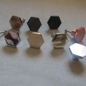 OCTAGONAL retro vintage furniture cabinet round knob cupboard drawer dresser pull knob handle restoration