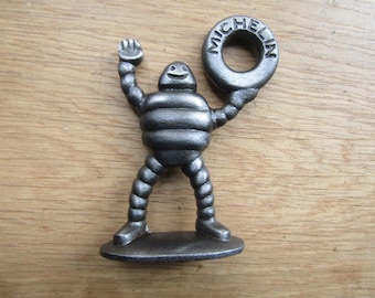 PAPERWEIGHT Cast iron vintage rustic old style office desk table Ornament paper weight MICHELIN MAN Antique iron