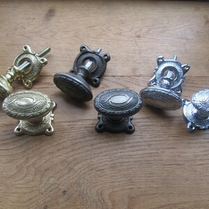 RIM/MORTICE Door knobs handles Heavy Solid Vintage old Victorian rustic door handles Polished brass/Polished chrome/Antique iron Art Nouveau