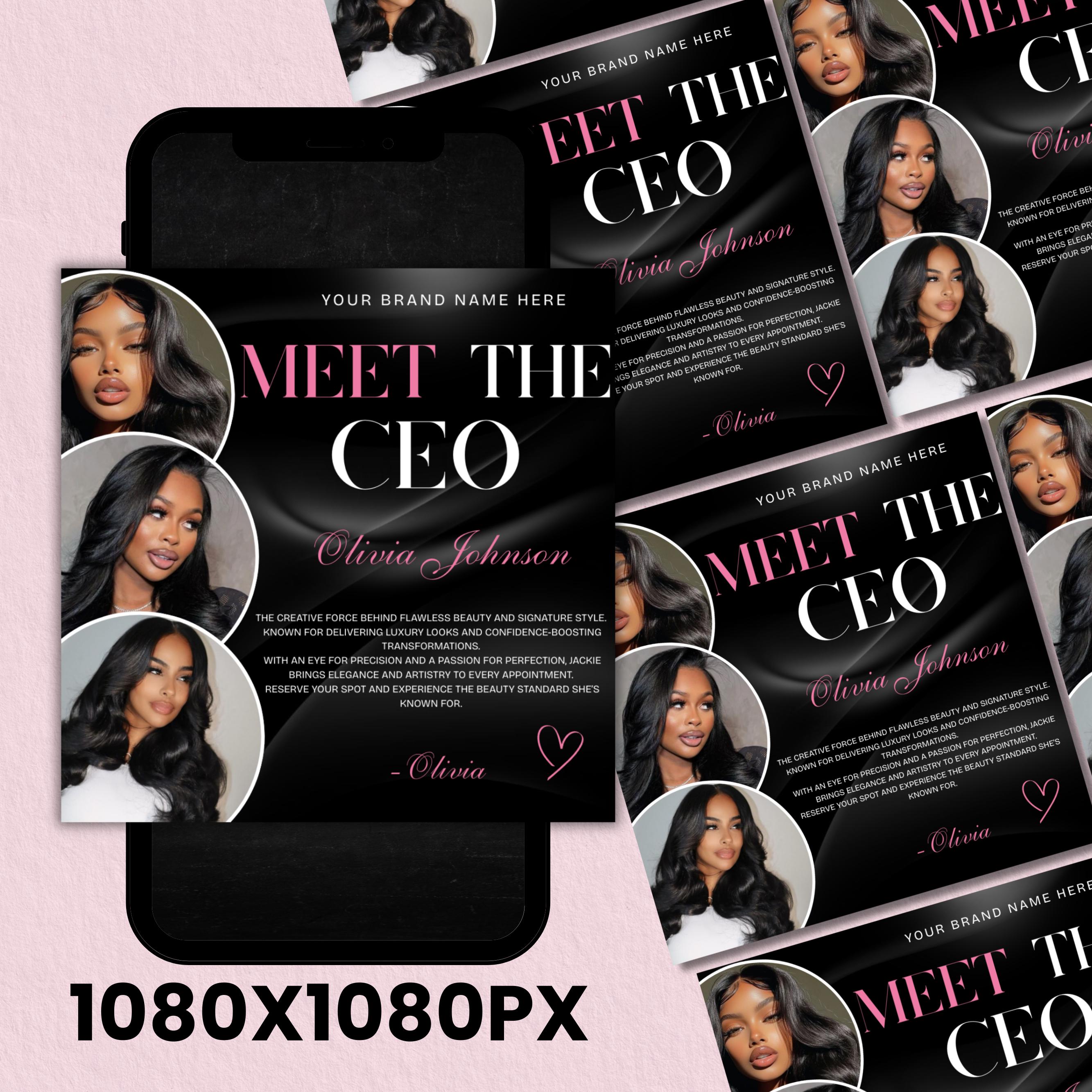 Meet the CEO Flyer, Business Owner Introduction Flyer, Magazine Style ...