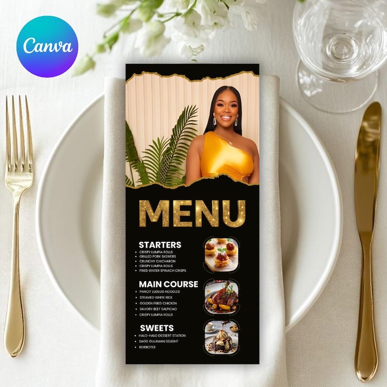 Birthday Menu Template, Birthday Dinner Party Menu, Birthday Table Menu ...