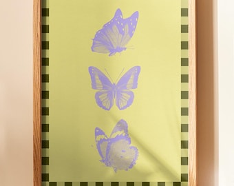 Butterfly Printable Wall Art – Bright Digital Artwork, Instant Download