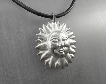 sun sterling silver pendant necklace