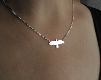 Collier corbeau en argent sterling