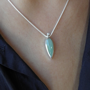 Aventurin Diamant Anhänger Silber 925