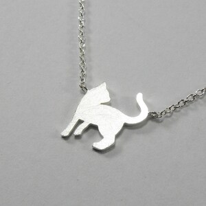 Cat sterling silver necklace image 3