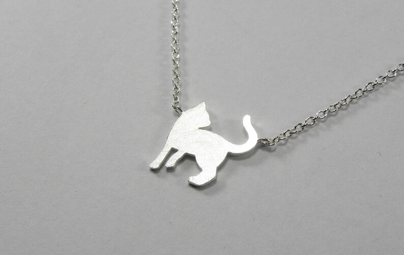 Cat sterling silver necklace image 3