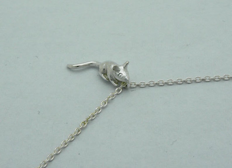 little mouse silver pendant image 2