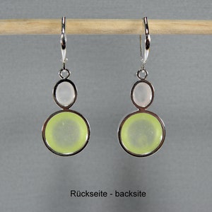 green jade and rose quartz dangle earrings silver 925 image 7