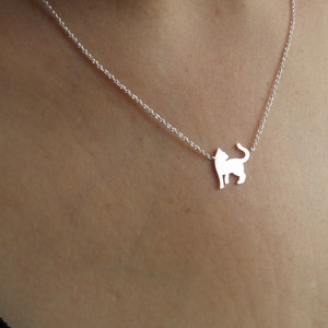 Cat sterling silver necklace image 1