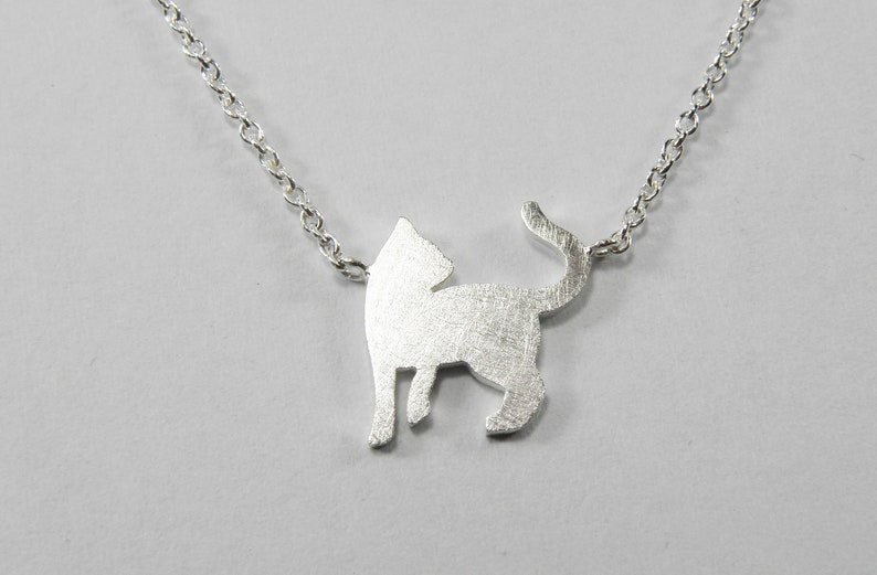 Cat sterling silver necklace image 2