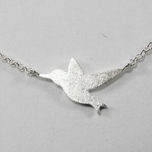 Hummingbird sterling silver necklace image 2
