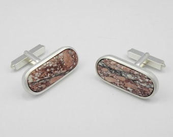 boutons de manchette jasper argent 925, cadeau pour lui, bijoux pour les hommes