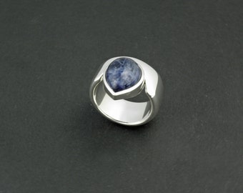 anneau d’état d’argent de sodalite