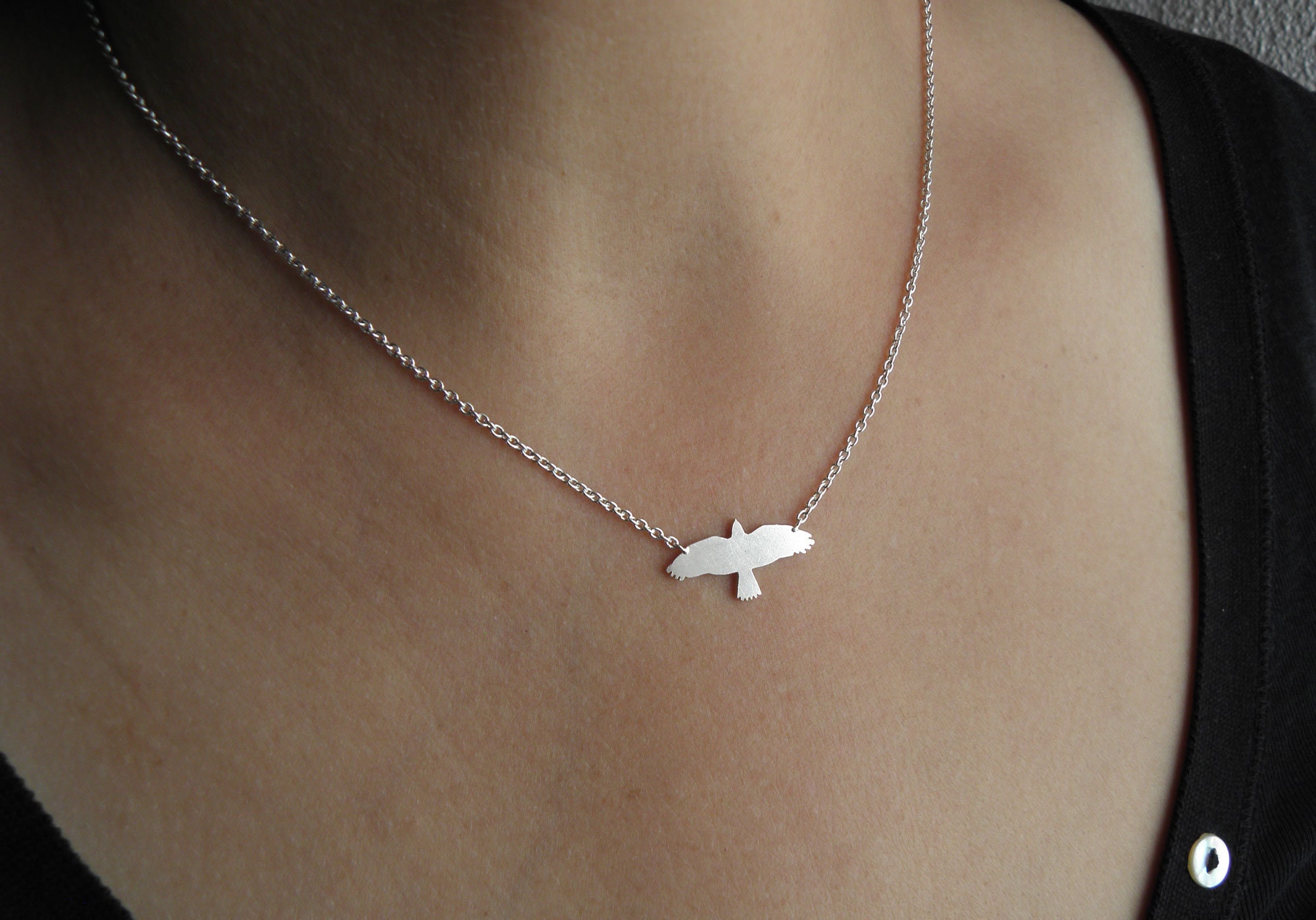 Collana in argento con corvo - Italia