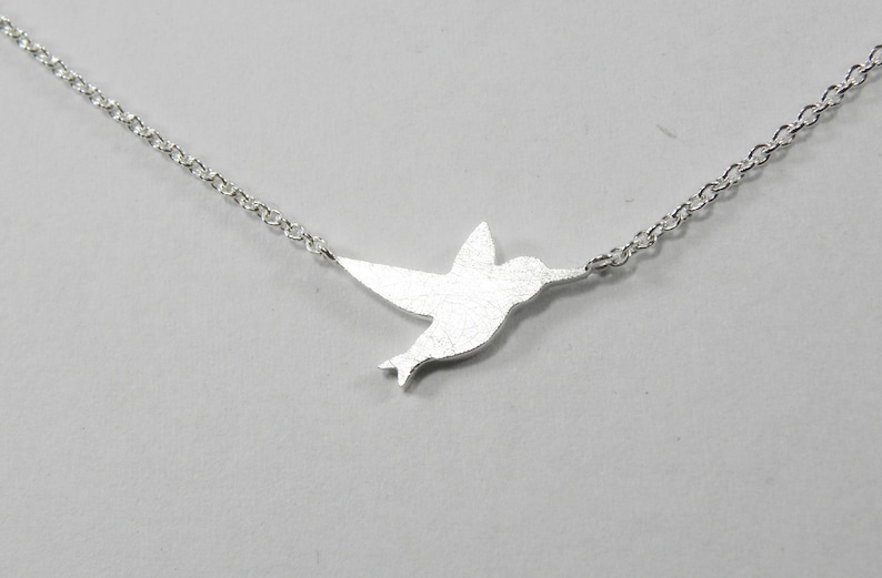 Hummingbird sterling silver necklace image 4