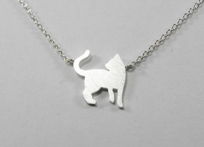 Cat sterling silver necklace image 4