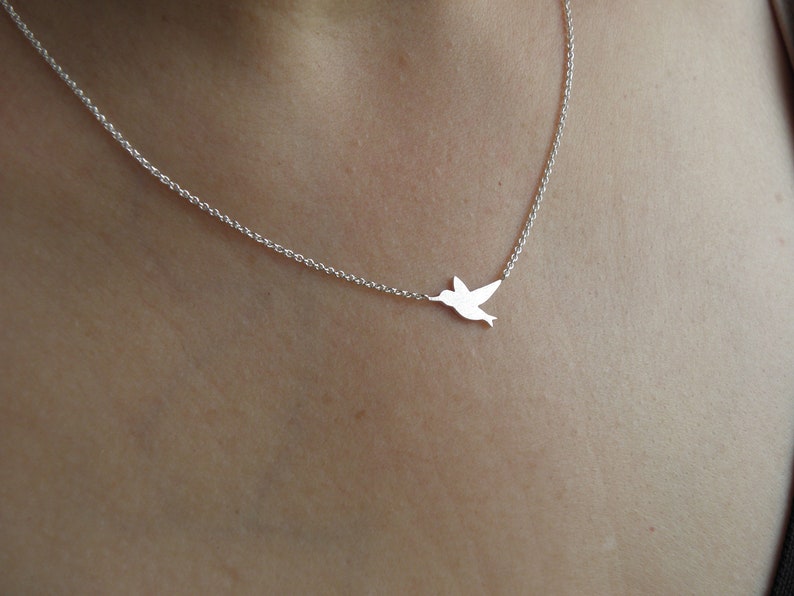Hummingbird sterling silver necklace image 6