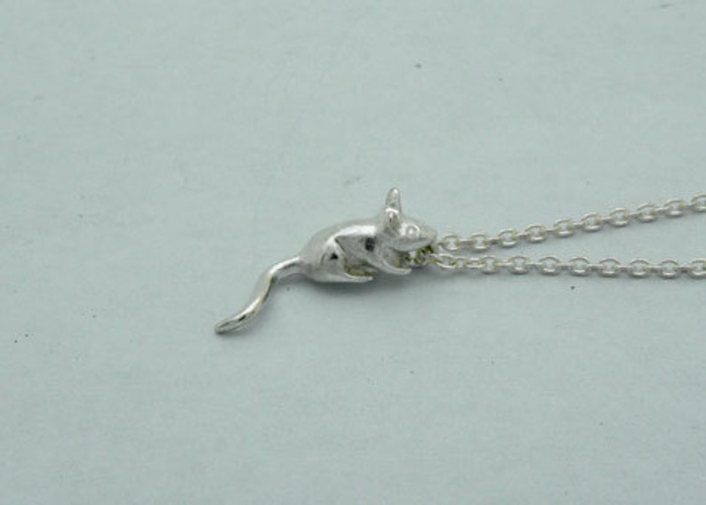 little mouse silver pendant image 3