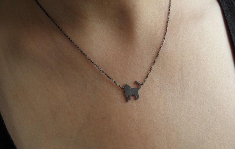 Cat sterling silver necklace image 8