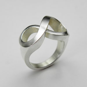 big infinity ring silver 925