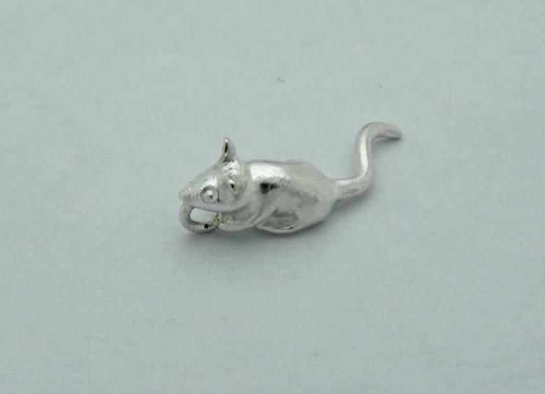 little mouse silver pendant image 4