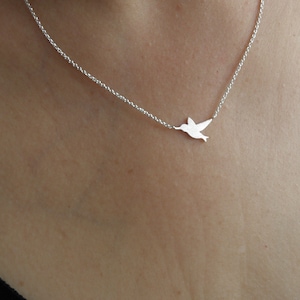 Hummingbird sterling silver necklace image 1