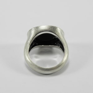 big onyx silver statement signet seal ring image 8