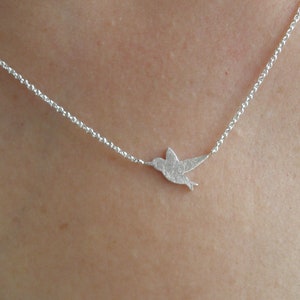 Hummingbird sterling silver necklace image 5