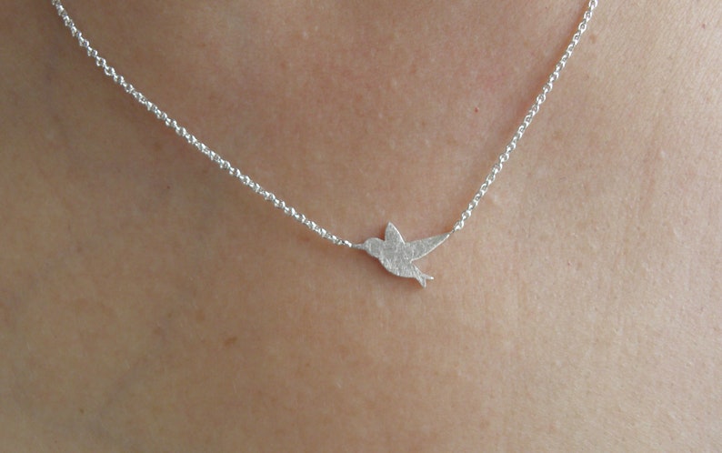 Hummingbird sterling silver necklace image 5