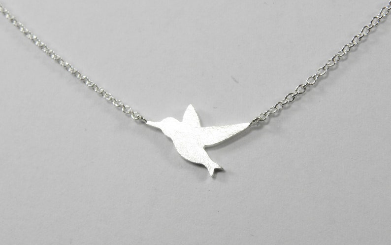 Hummingbird sterling silver necklace image 3