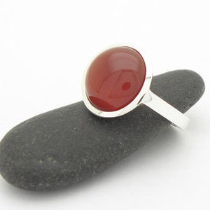 carnelian silver ring