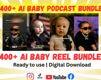 AI Baby Podcast Reels Bundle: 400+ Viral Video Clips (Digital Download)