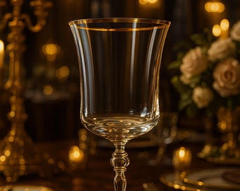 Altair Goblet — Handcrafted Wine Glass with 24K Gold Rim | Luxury Drinkware by Molten Majesty