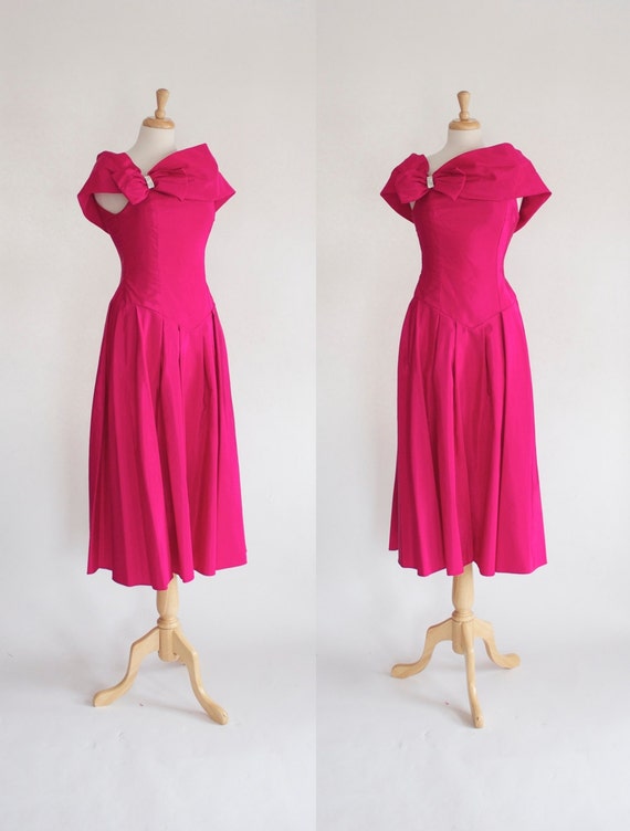 80s style formal dress