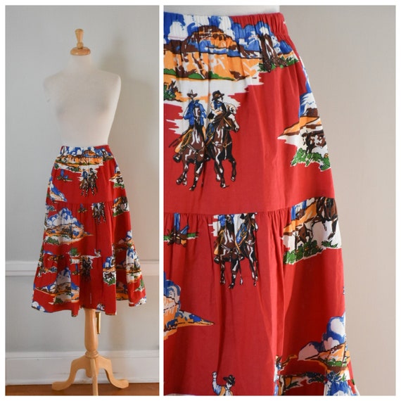 Vintage Western Tiered Skirt
