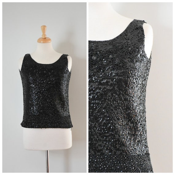 60s Vintage Beaded Top