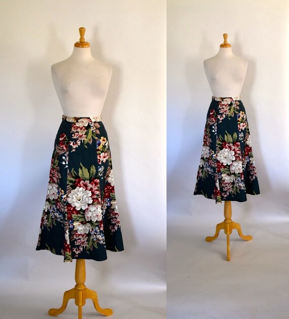 Vintage Barkcloth Skirt