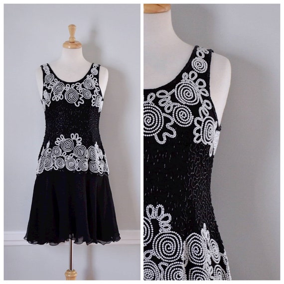 80s Vintage Flapper Dress