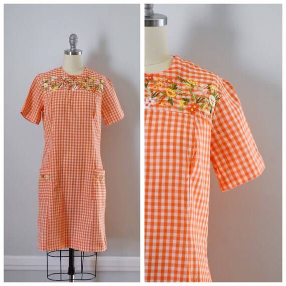 Vintage 60s Gingham Dress