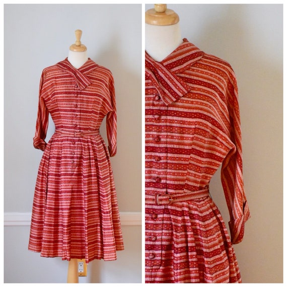 50s Vintage Shirt Dress