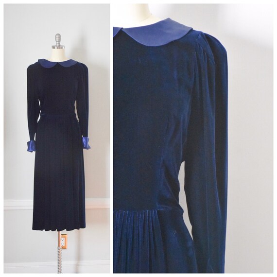 Vintage Velvet Low Back Dress