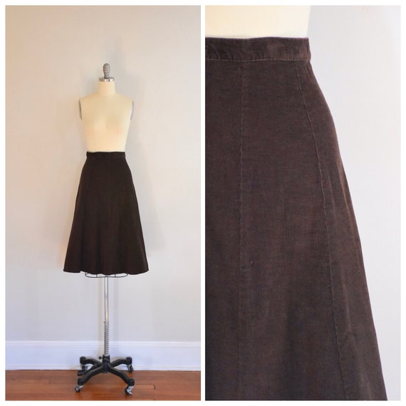 70s Vintage Corduroy Skirt