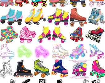 ローラースケート SVG バンドル、スケートベクターグラフィックス（デジタルダウンロード）